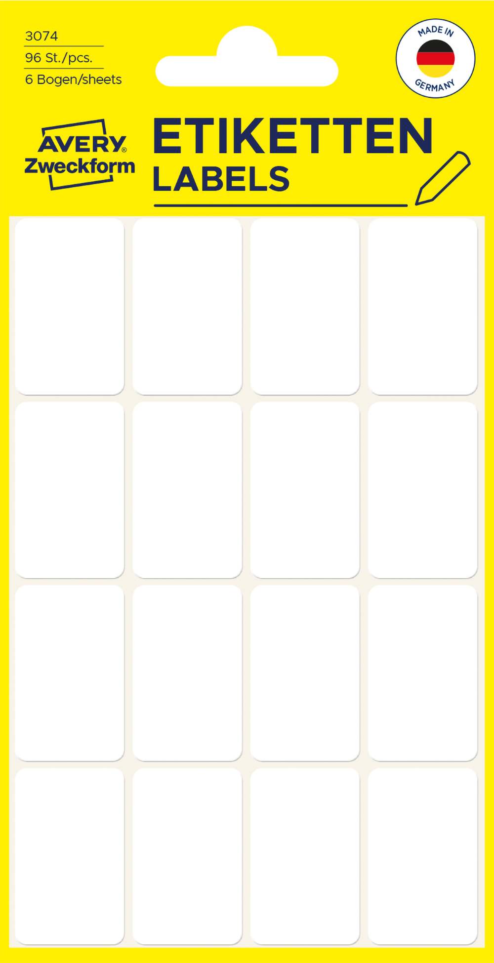 Etikete papirne bele za označevanje Avery Zweckform 3074, 29 x 18 mm