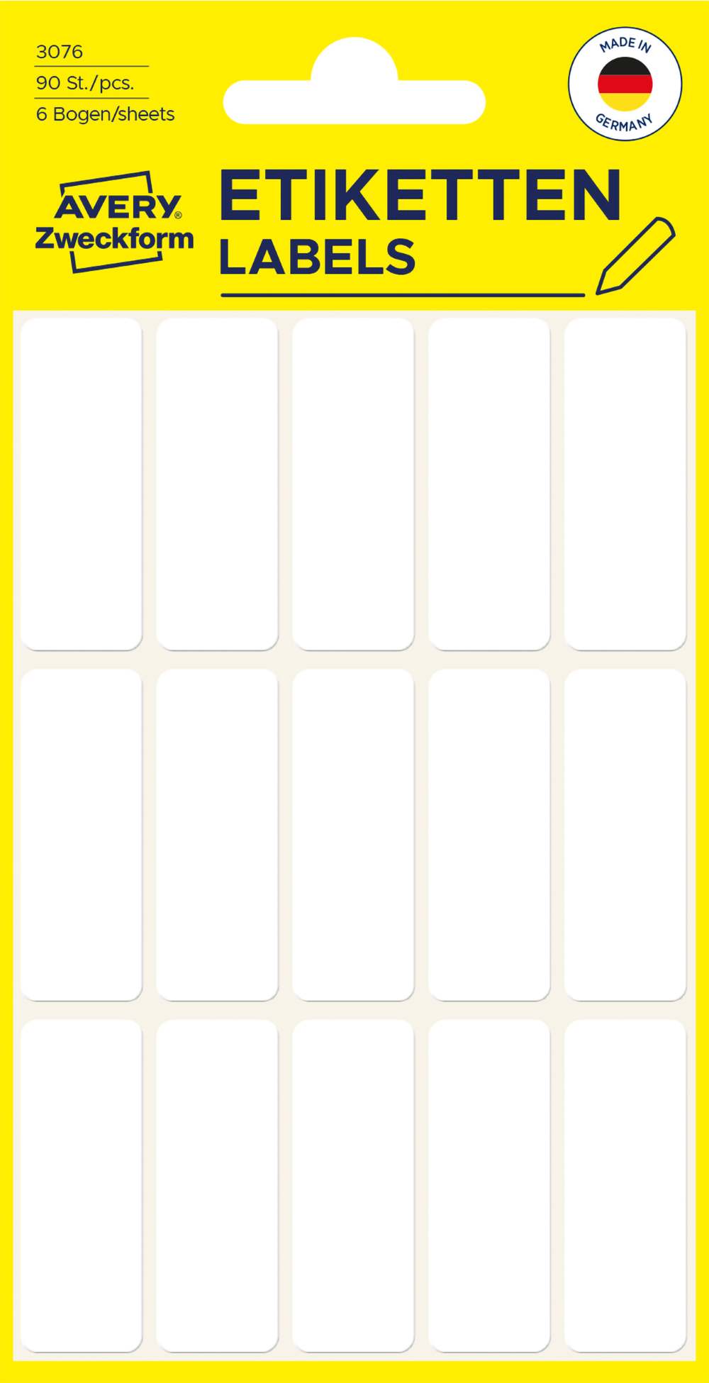 Etikete papirne bele za označevanje Avery Zweckform 3076, 38 x 14 mm