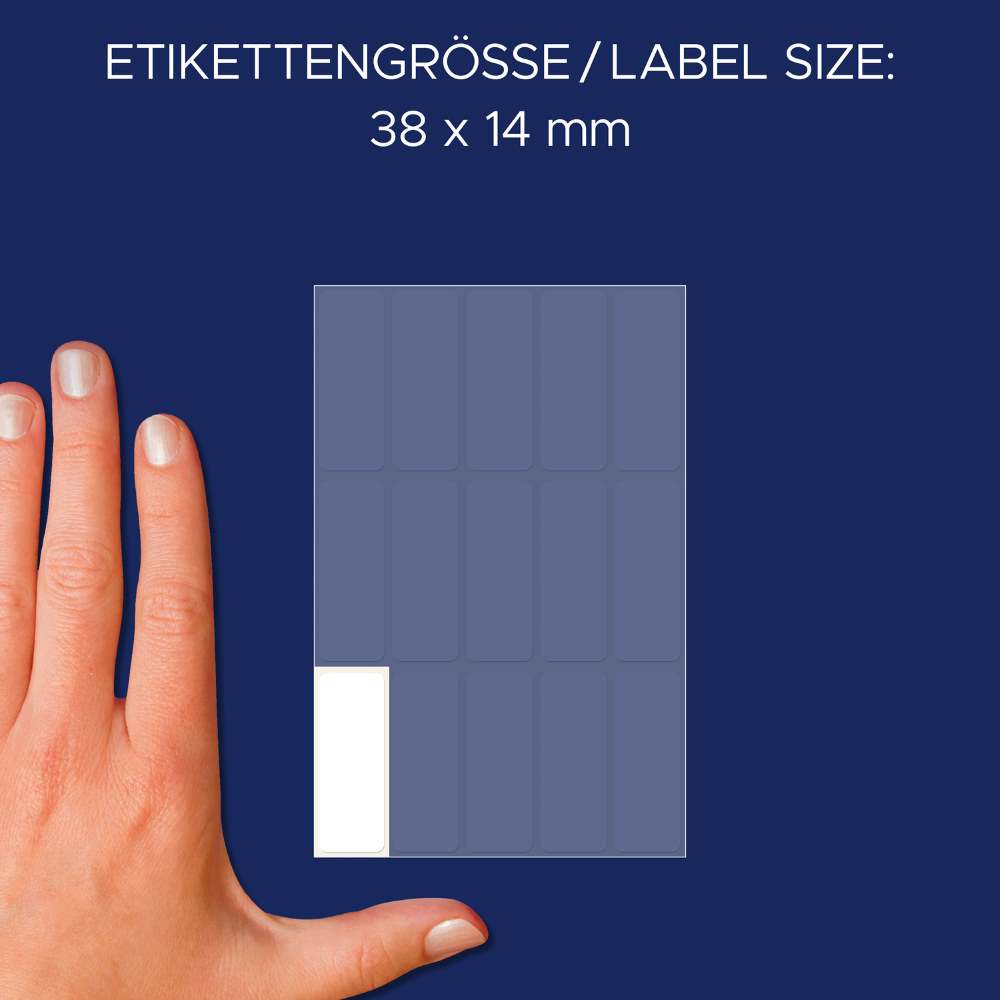 Etikete papirne bele za označevanje Avery Zweckform 3076, 38 x 14 mm