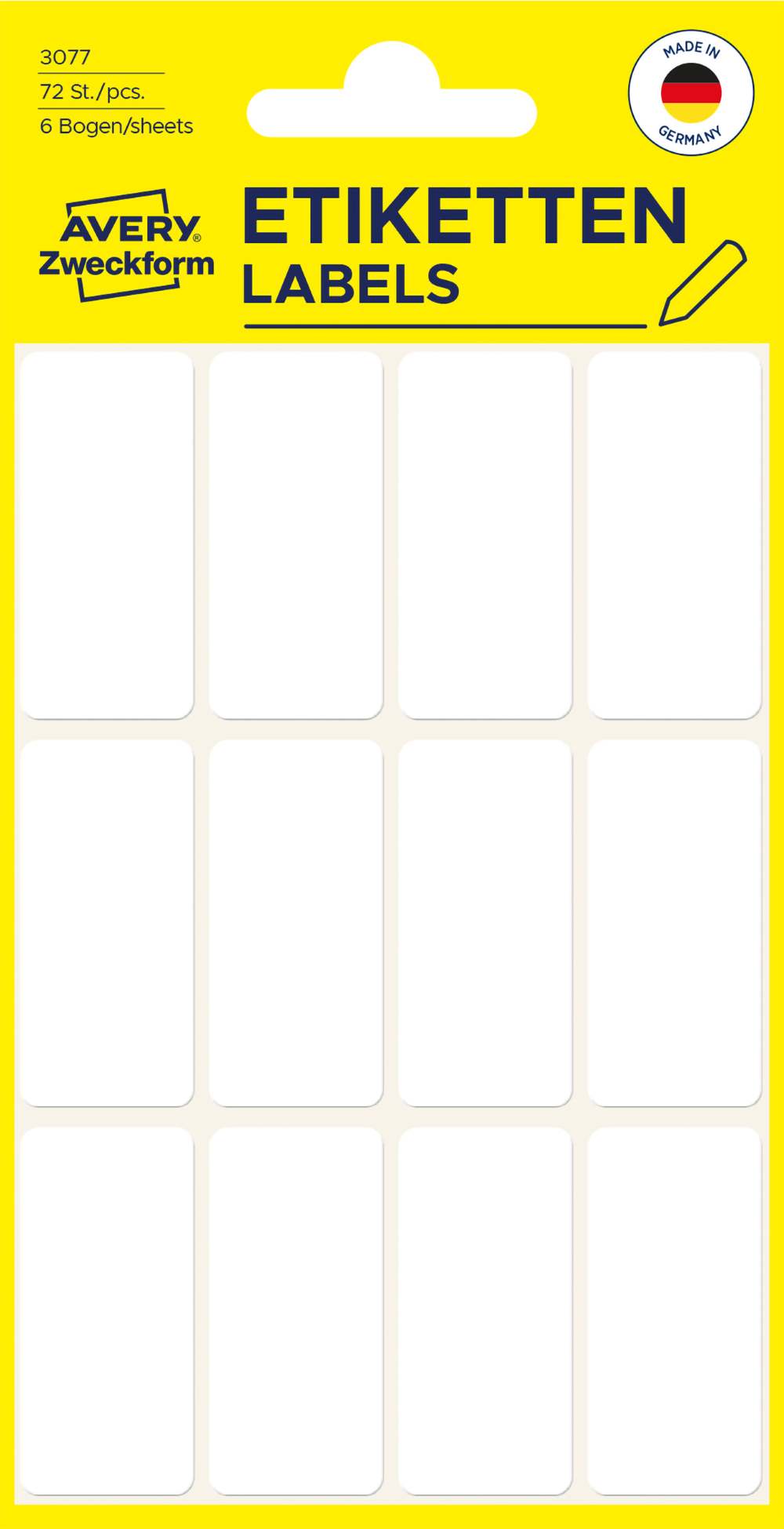 Etikete papirne bele za označevanje Avery Zweckform 3077, 38 x 18 mm