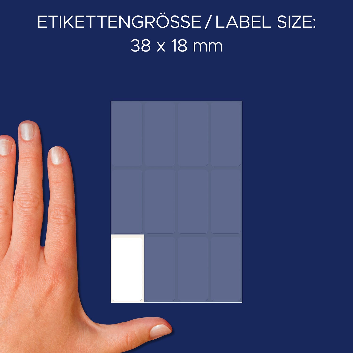 Etikete papirne bele za označevanje Avery Zweckform 3077, 38 x 18 mm