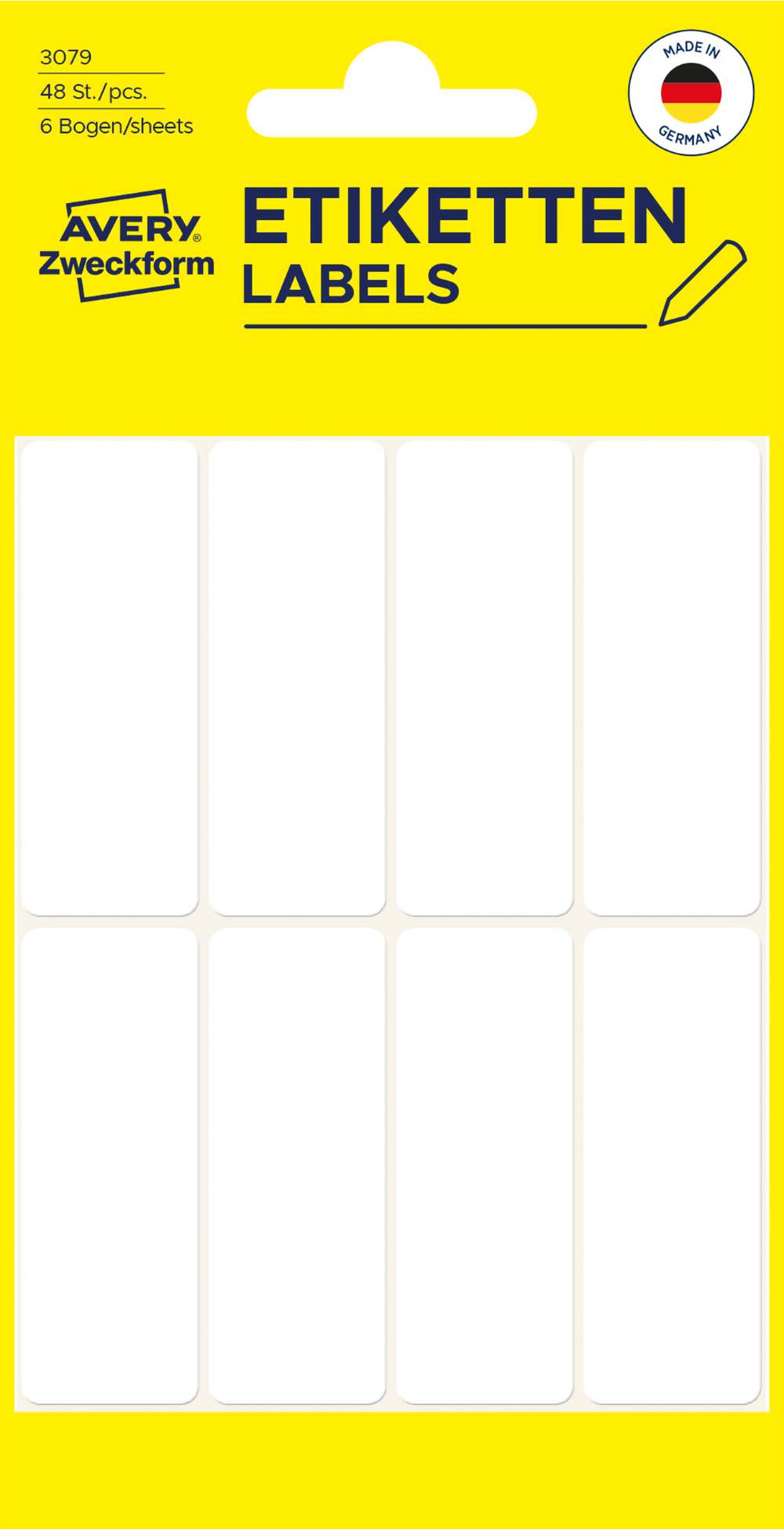 Etikete papirne bele za označevanje Avery Zweckform 3079, 50 x 19 mm