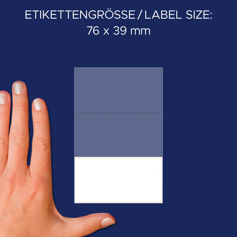 Etikete papirne bele za označevanje Avery Zweckform 3081, 76 x 39 mm