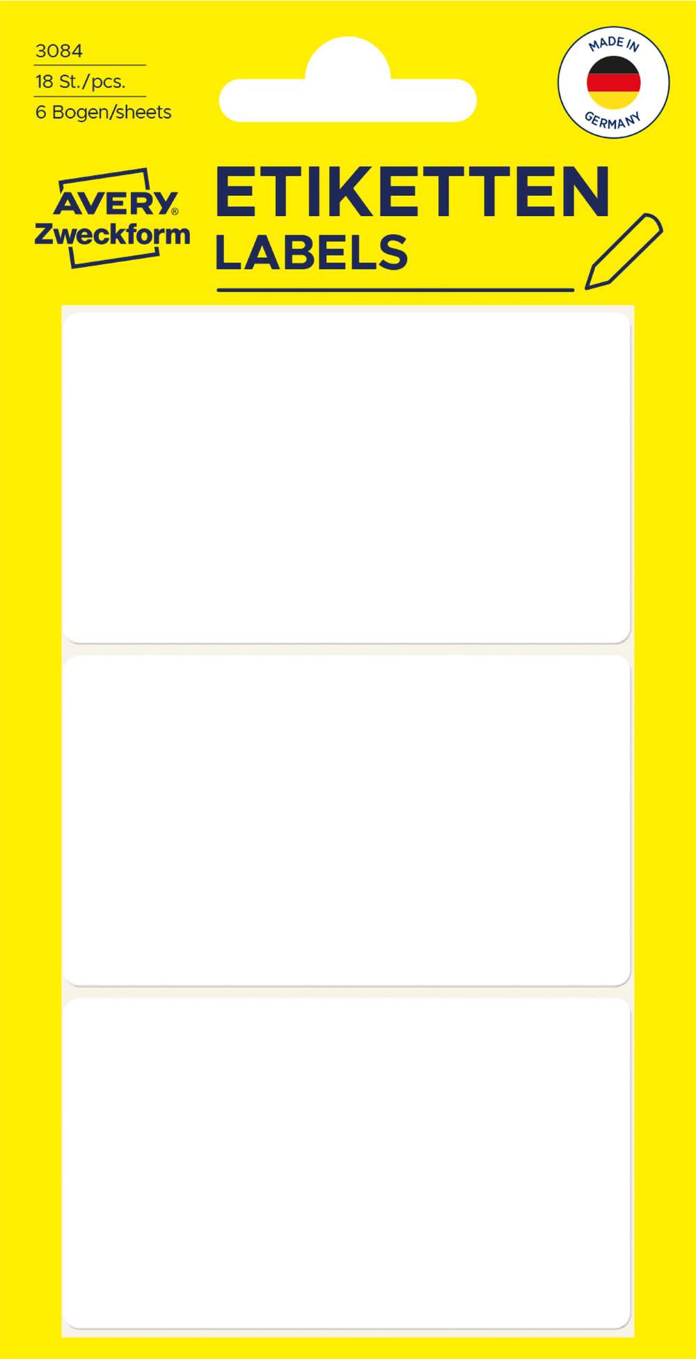 Etikete papirne bele za označevanje Avery Zweckform 3084, 66 x38 mm