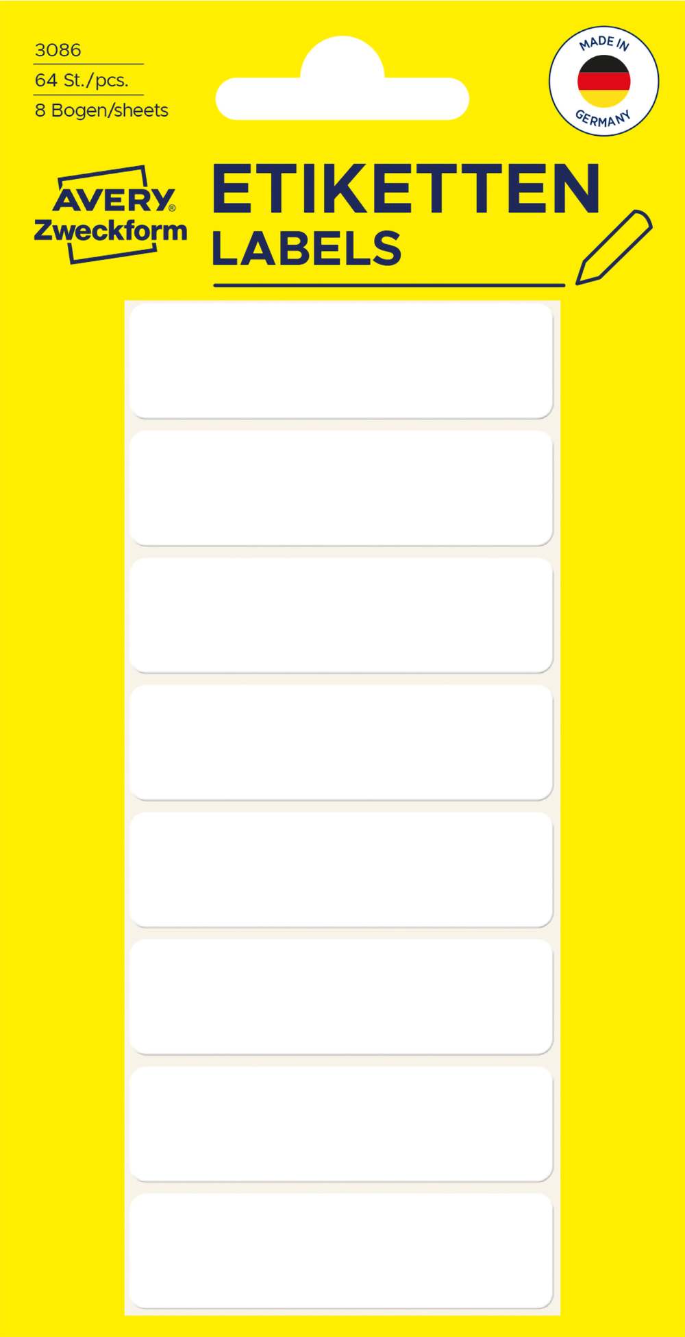 Etikete papirne bele za označevanje Avery Zweckform 3086, 50 x 15 mm