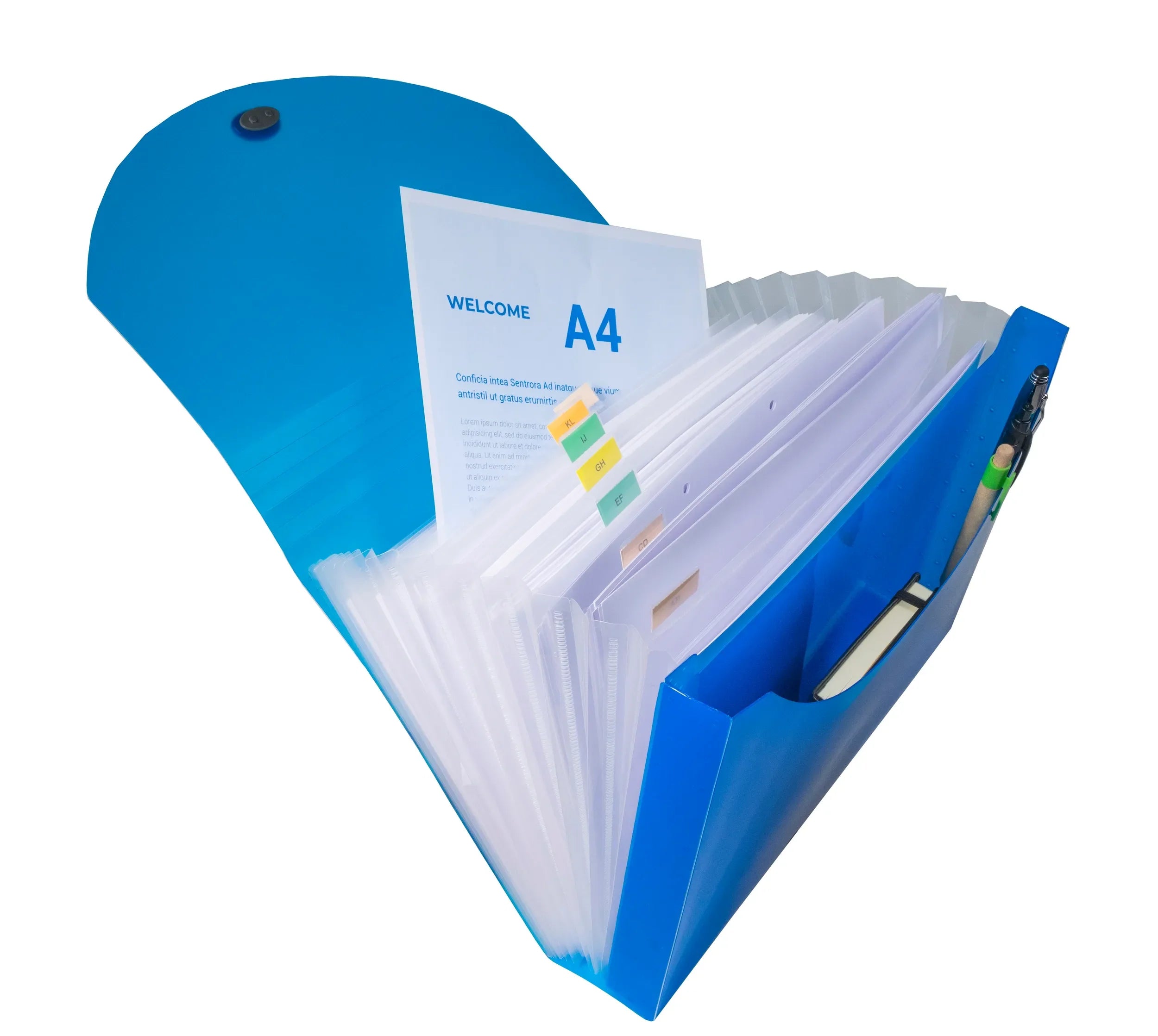 Mapa PP  A4 z elastiko, 13 delna, Exacompta Iderama 58770E, sortirane barve