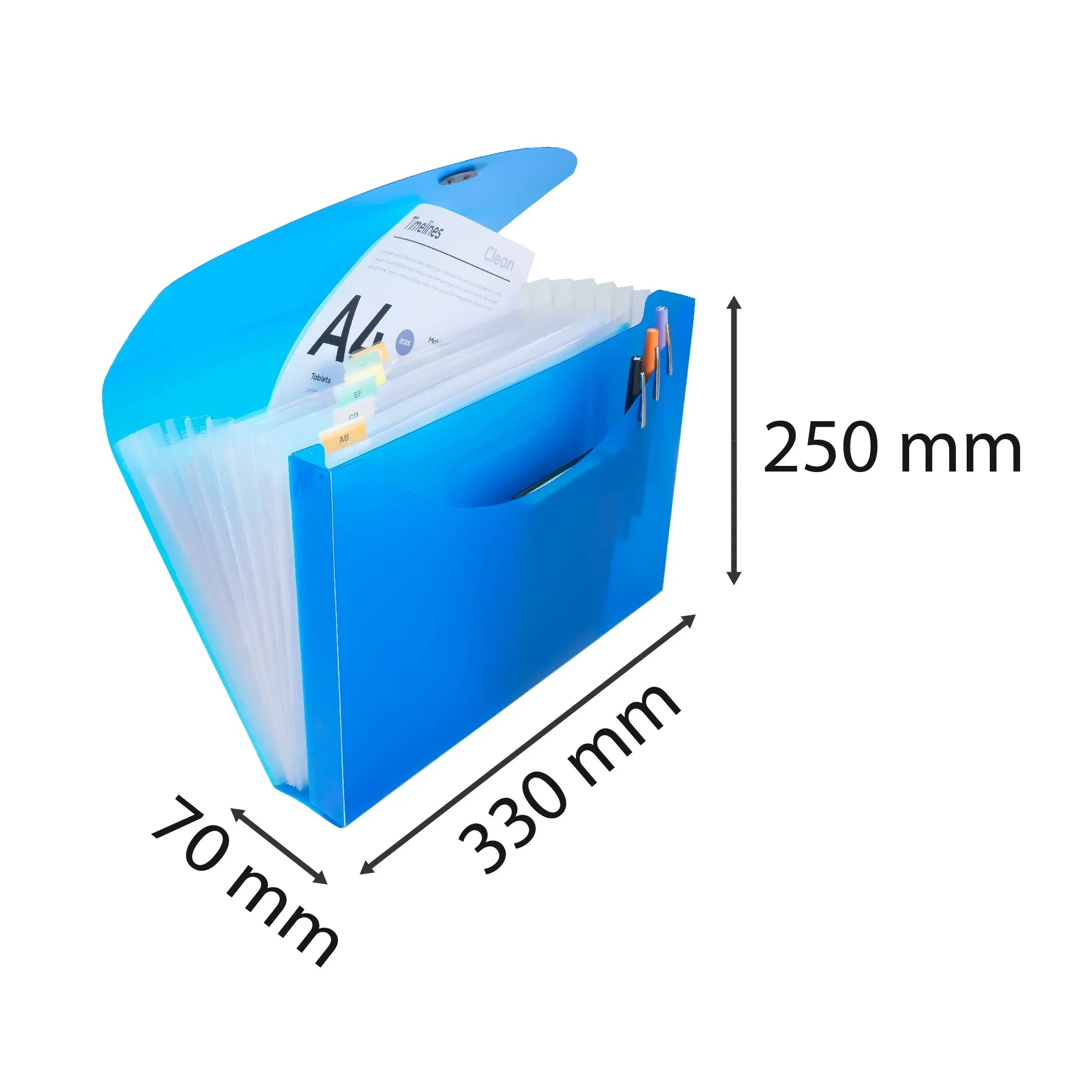 Mapa PP  A4 z elastiko, 13 delna, Exacompta Iderama 58770E, sortirane barve