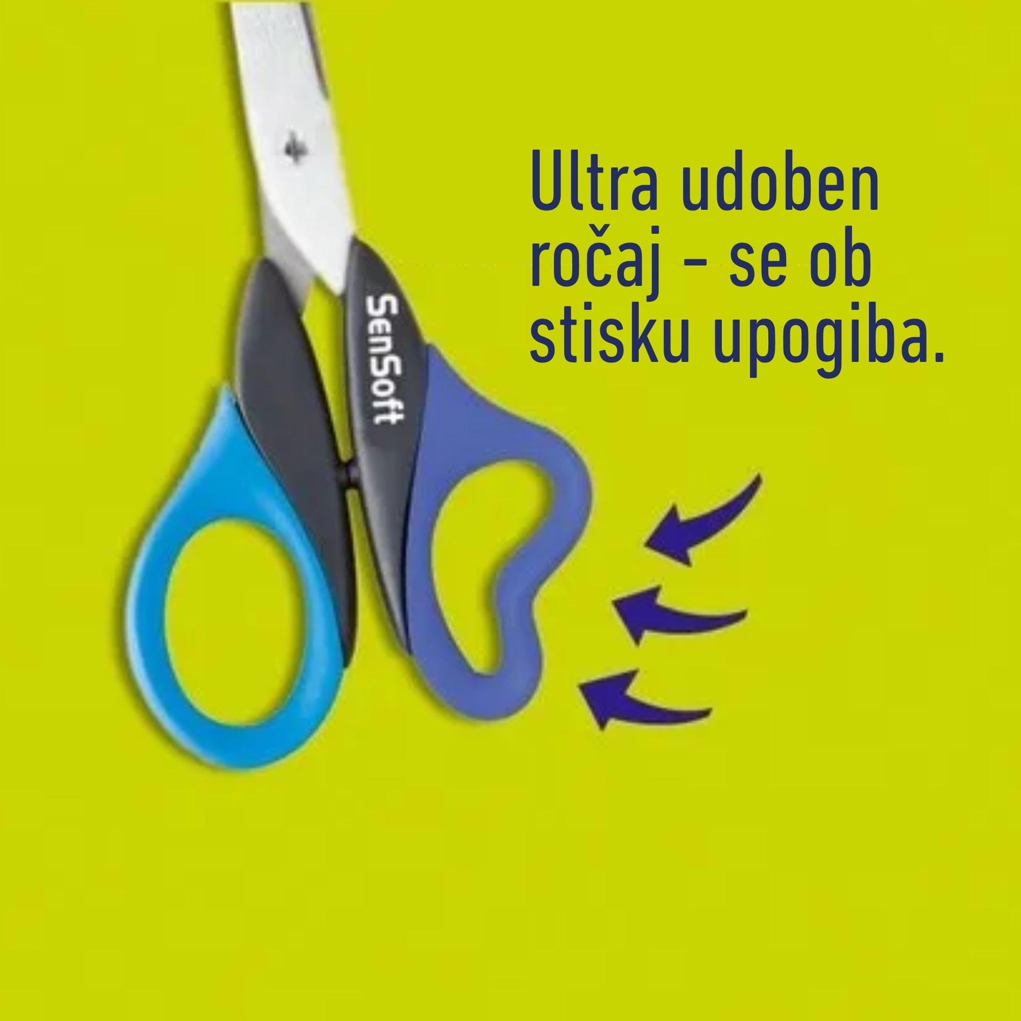 Škarje otroške, Maped Sensoft, za levičarje, 13 cm