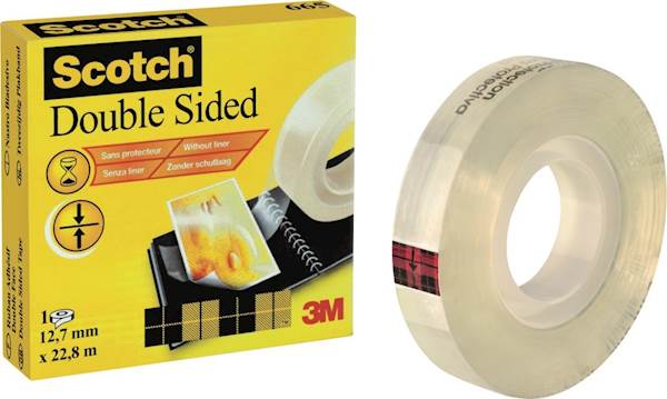 Trak lepilni 3M Scotch 665, 12,7 mm x 22,8 m, obojestranski 