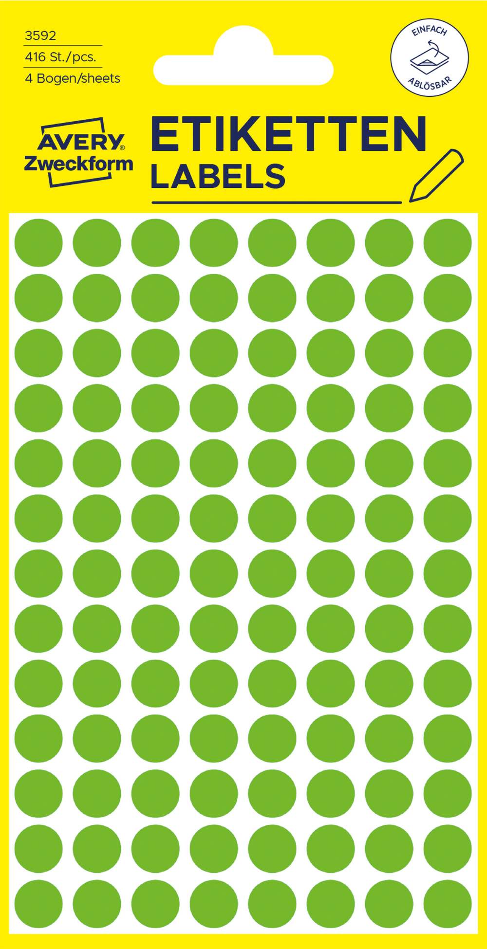 Etikete papirne odstranljive okrogle markirne Avery Zweckform