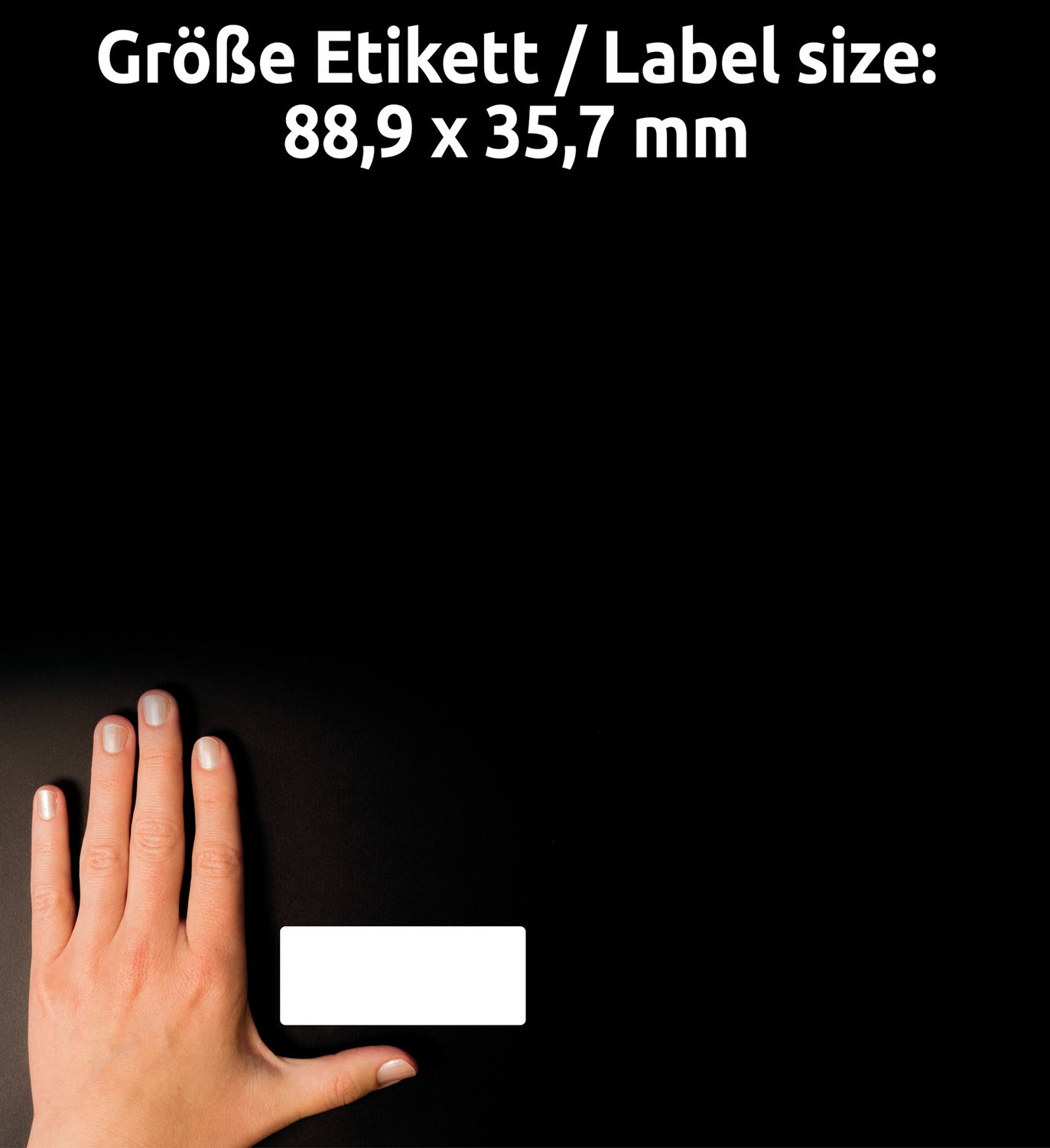 Etikete papirne bele na neskončnem traku Avery Zweckform 3615, 88,9 x 35,7 mm