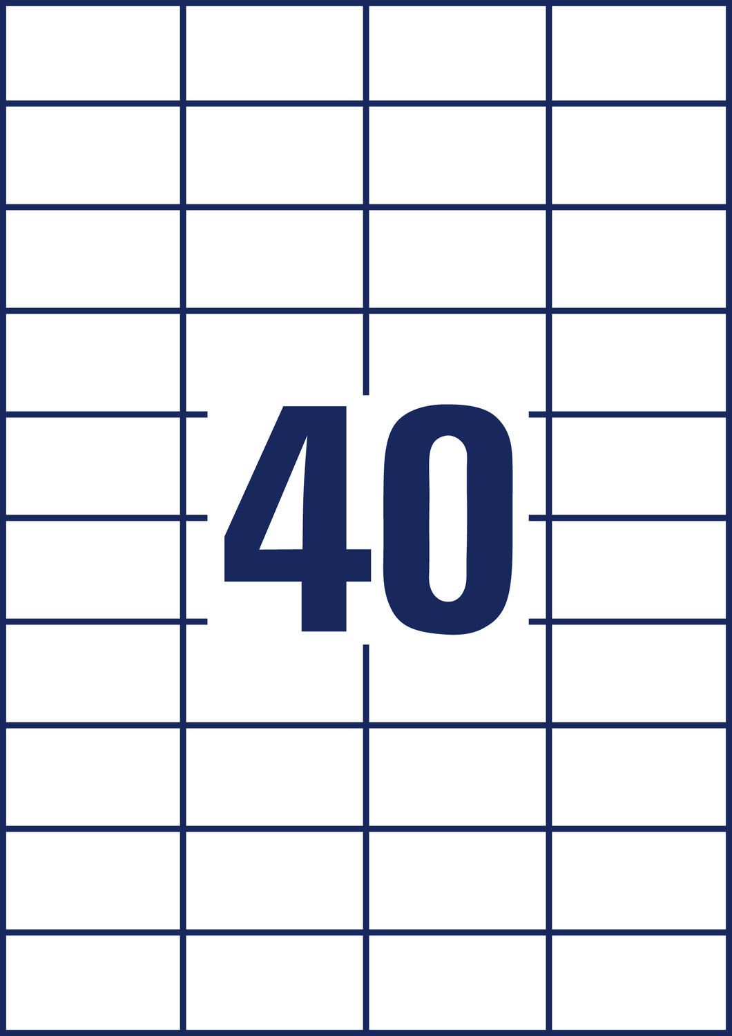 Etikete papirne bele univerzalne Avery Zweckform 3651, 52,5 x 29,7 mm