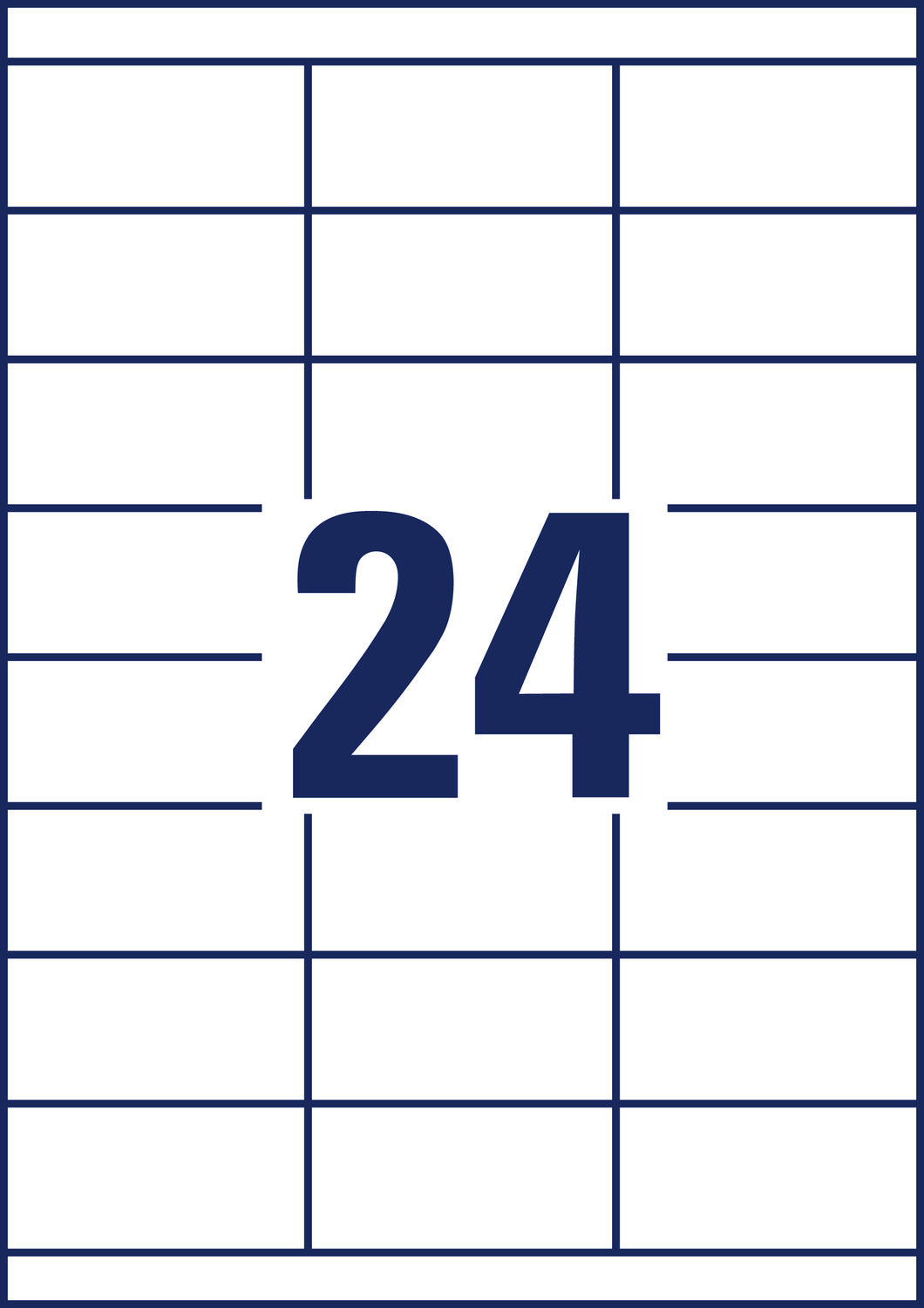 Etikete papirne bele univerzalne Avery Zweckform 3664, 70 x 33,8 mm