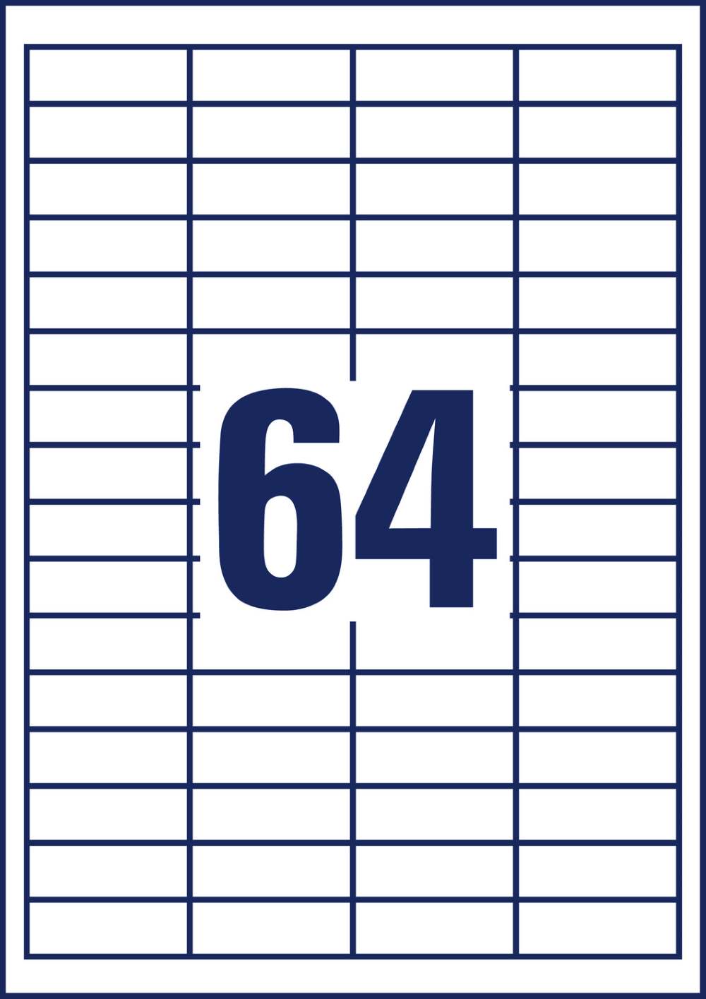 Etikete papirne bele univerzalne Avery Zweckform 3667, 48,5 x 16,9 mm