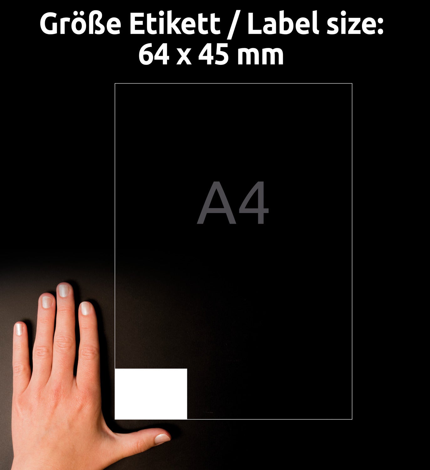 Etikete papirne bele univerzalne Avery Zweckform 3671, 64 x 45 mm