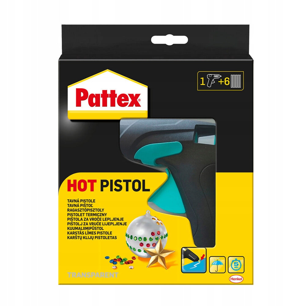 Pištola za vroče lepljenje Pattex PX012 + 6 vložkov
