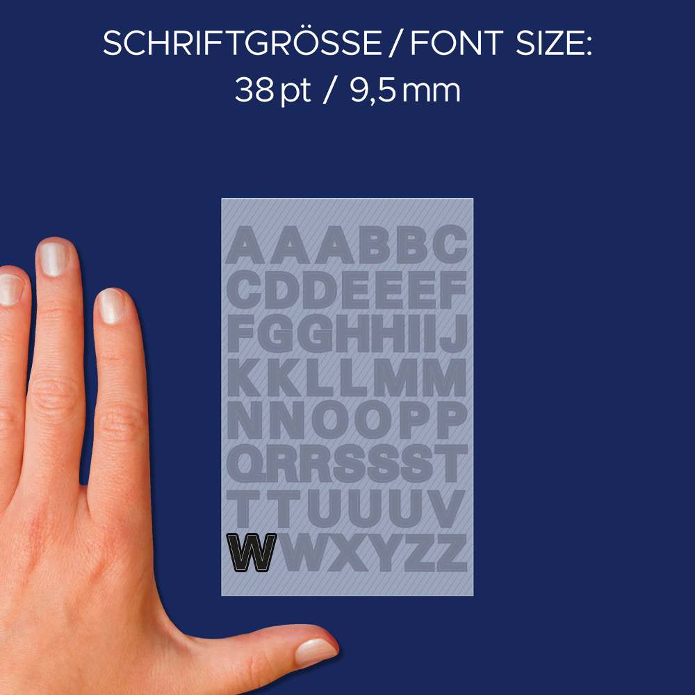 Etikete črne črke Avery Zweckform 3780, 9,5 mm