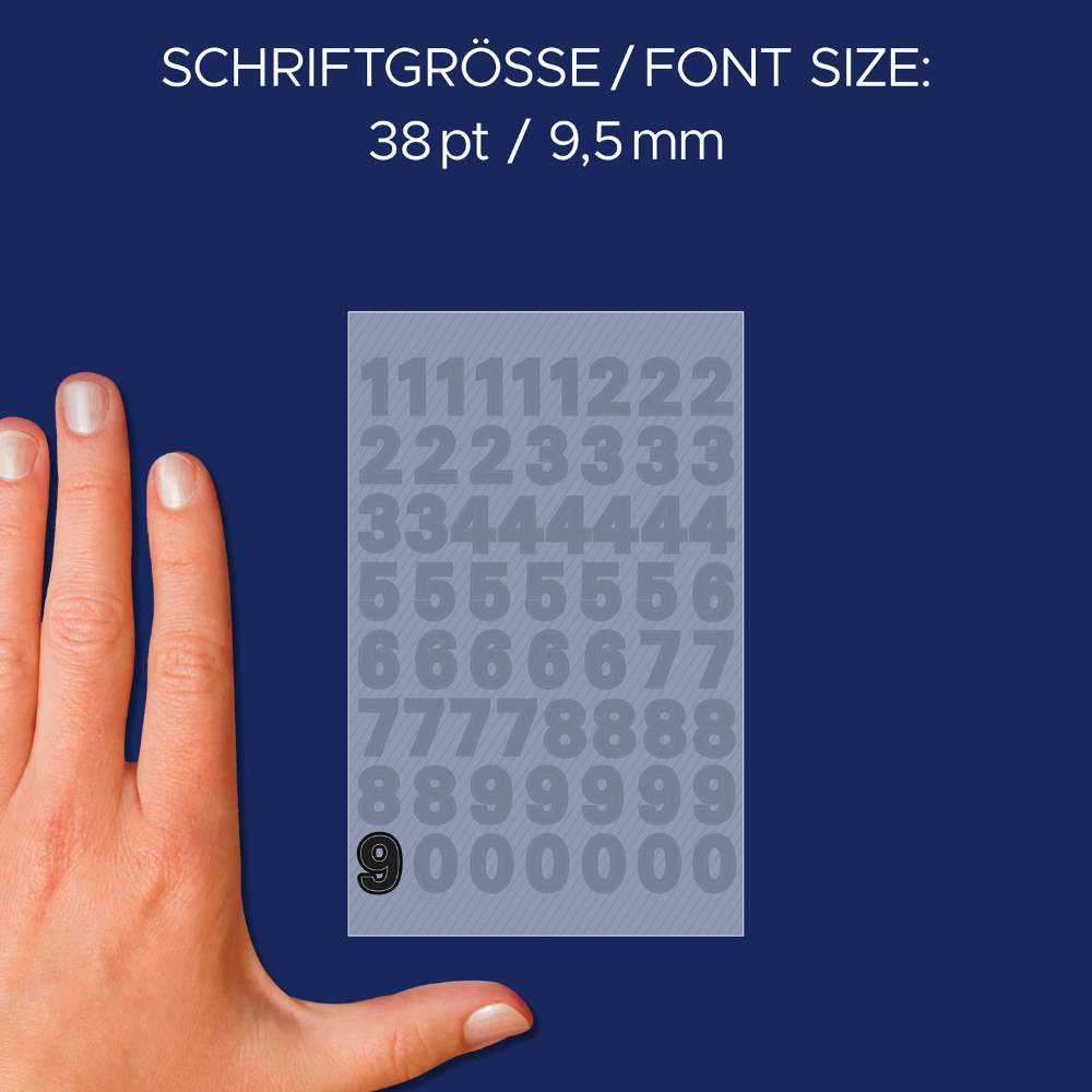 Etikete črne številke Avery Zweckform 3781, 9,5 mm