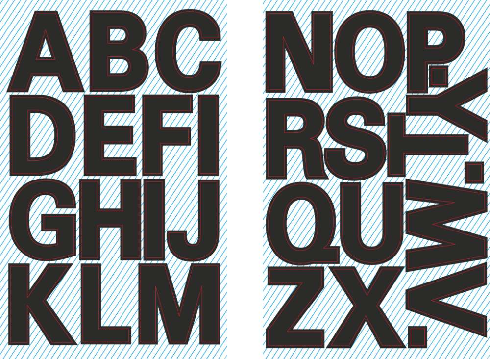 Etikete črke Avery Zweckform, 25 mm