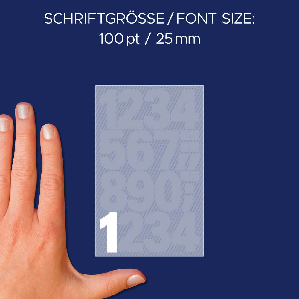 Etikete številke Avery Zweckform, 25 mm