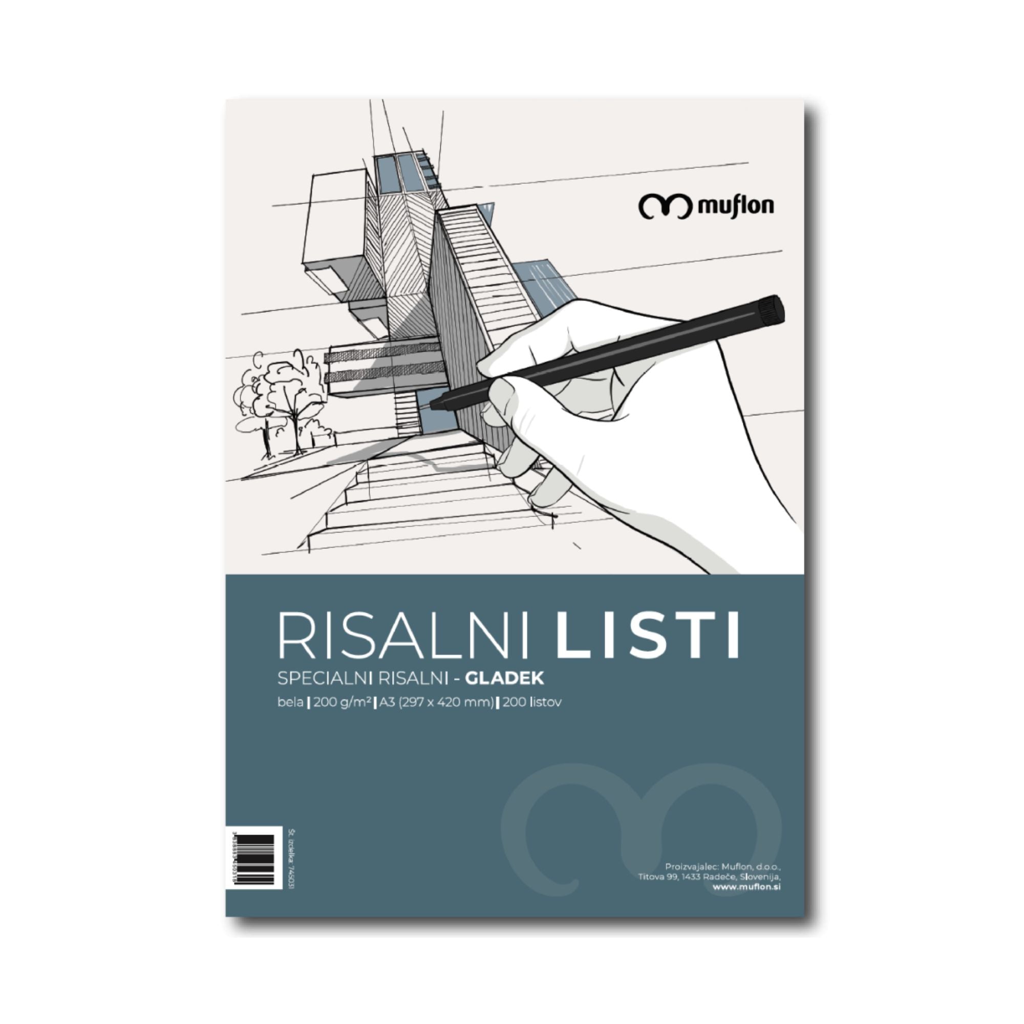 Specialni risalni papir A3/A4, 200 g, bel