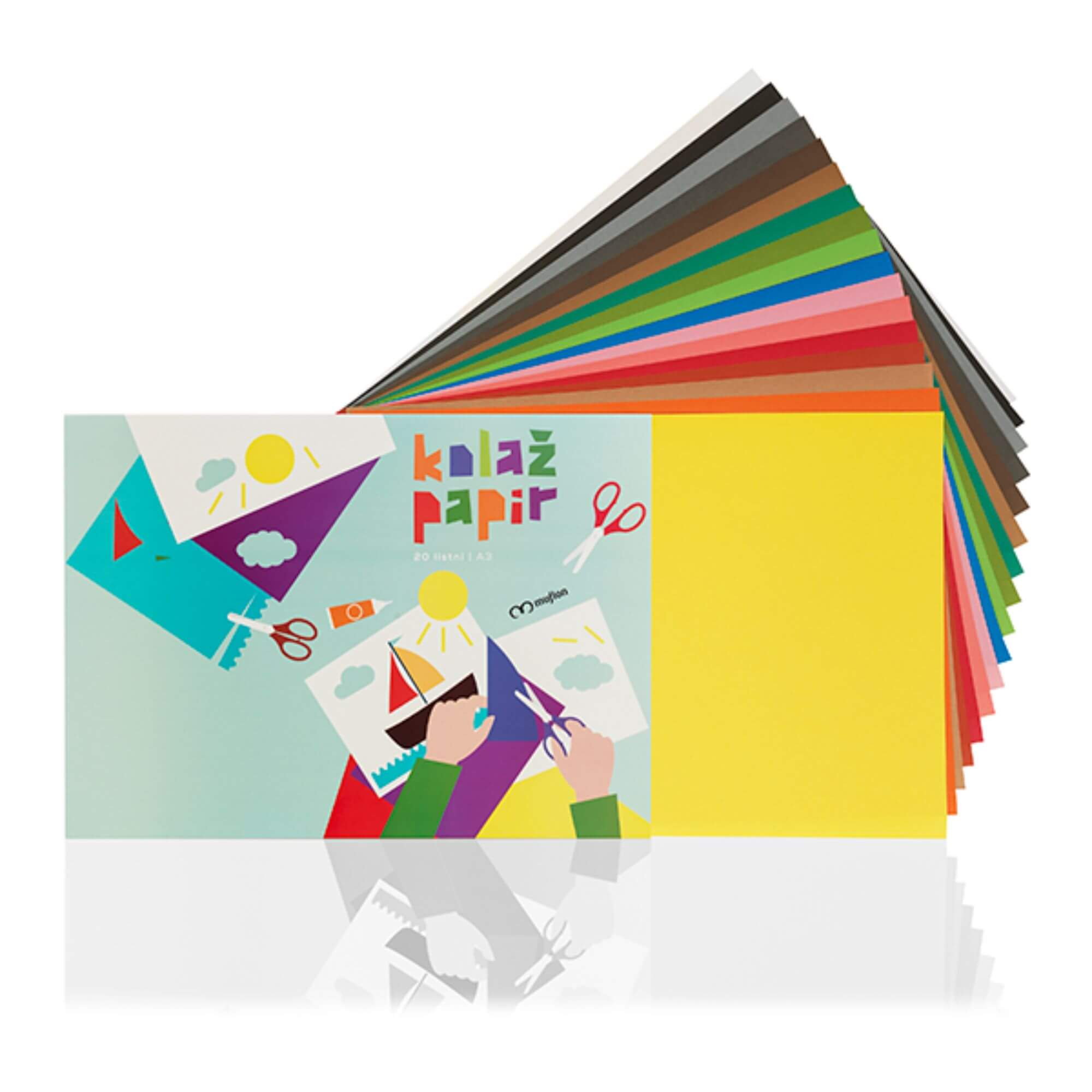 Papir kolaž Muflon A3/A4 775117/775118, 20 listov