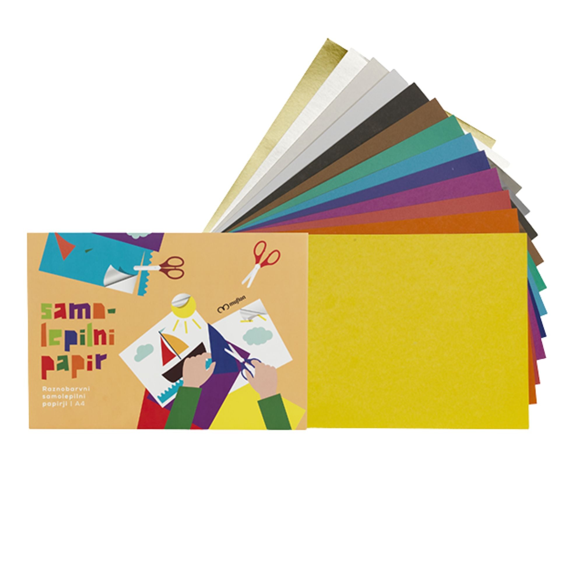 Papir kolaž Muflon A5/A4, samolepilni, 13 listov