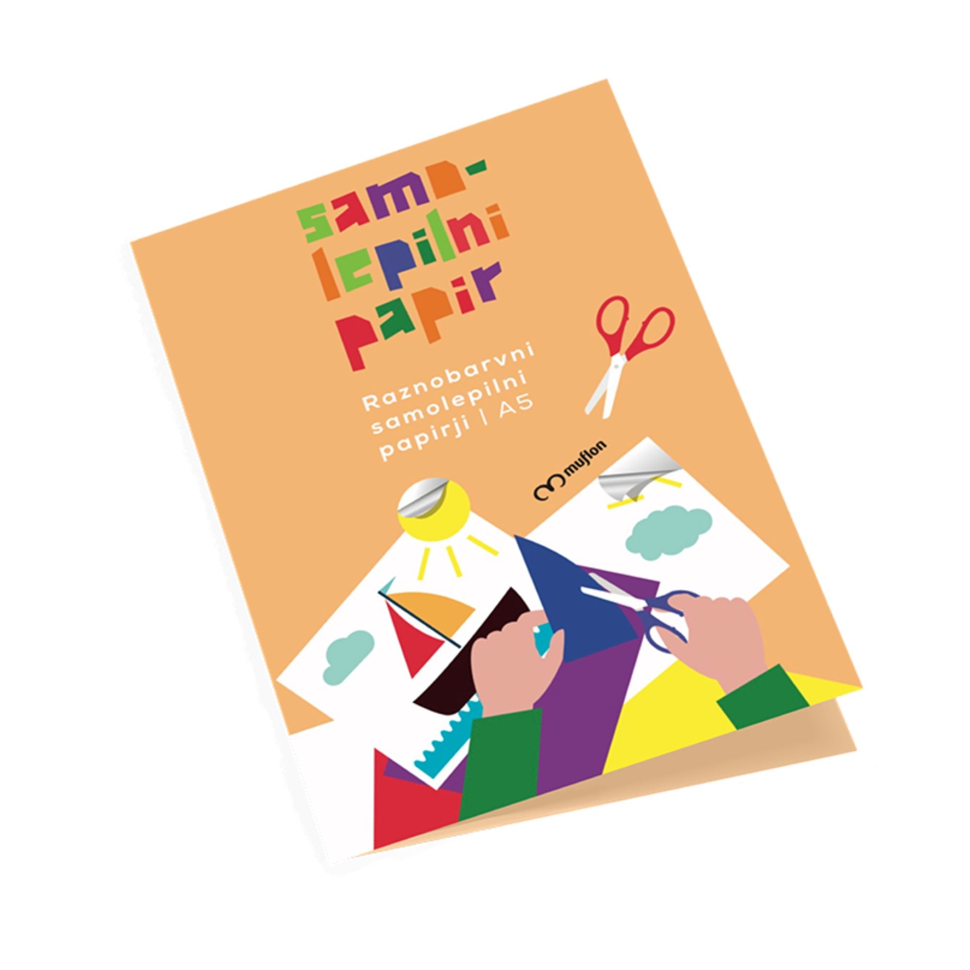 Papir kolaž Muflon A5/A4, samolepilni, 13 listov