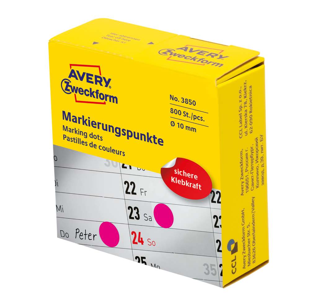 Etikete papirne okrogle markirne Avery Zweckform, na kolutu