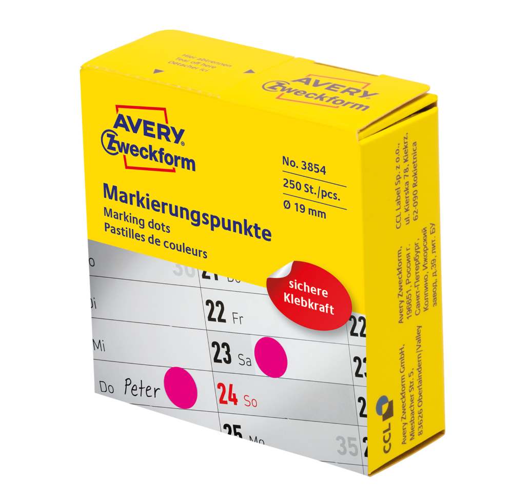 Etikete papirne okrogle markirne Avery Zweckform, na kolutu