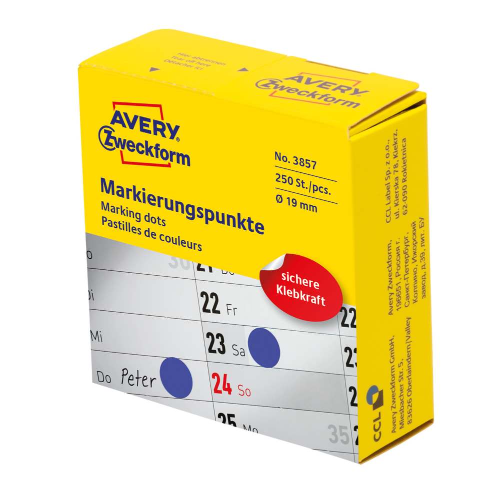 Etikete papirne okrogle markirne Avery Zweckform, na kolutu