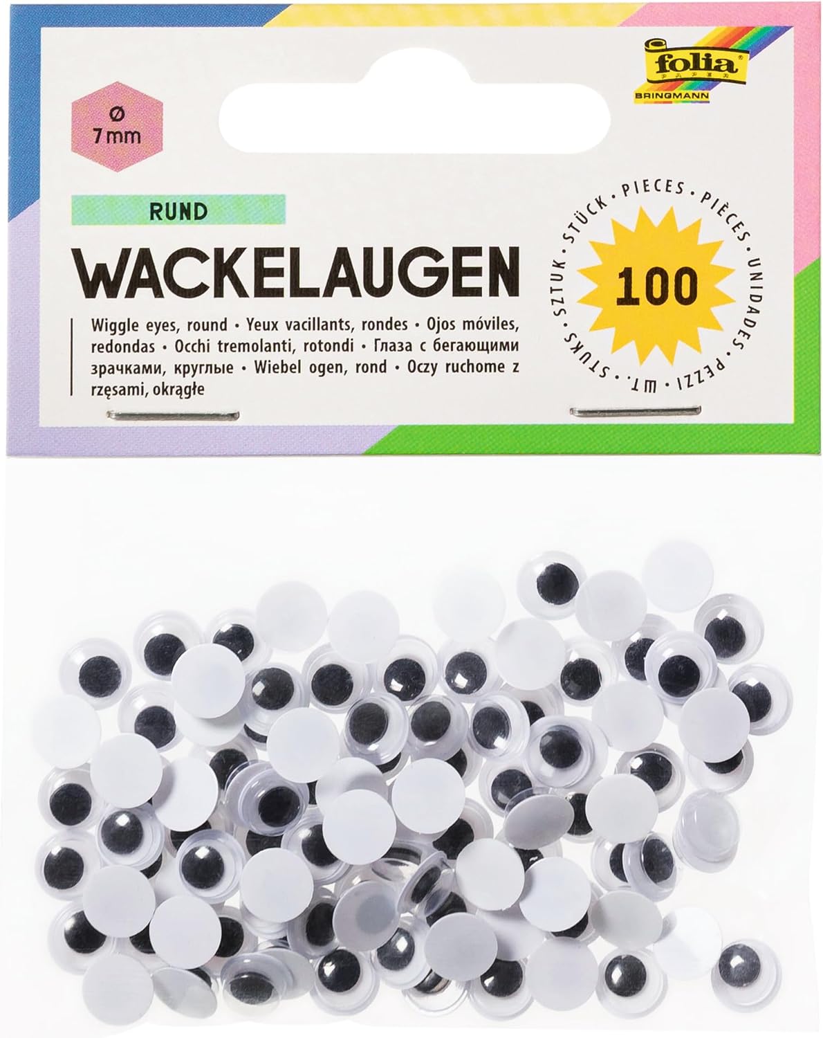 Oko dekorativno gibljivo Folia, okroglo/ovalno, 100/1