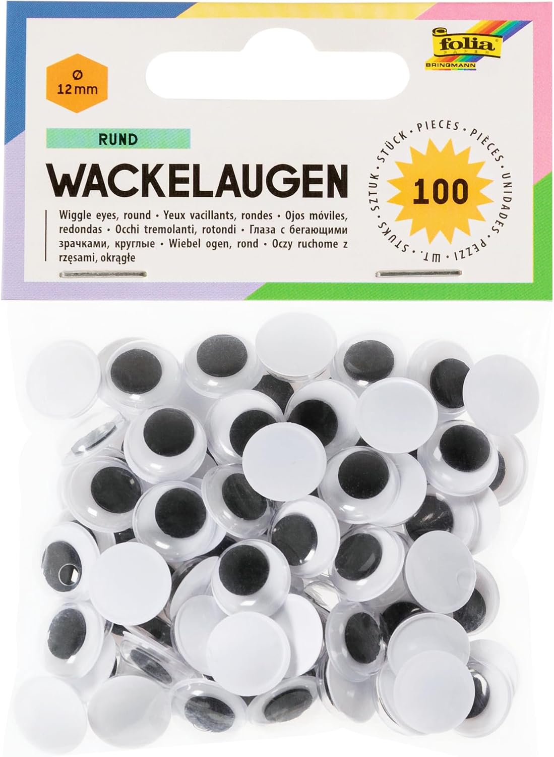 Oko dekorativno gibljivo Folia, okroglo/ovalno, 100/1