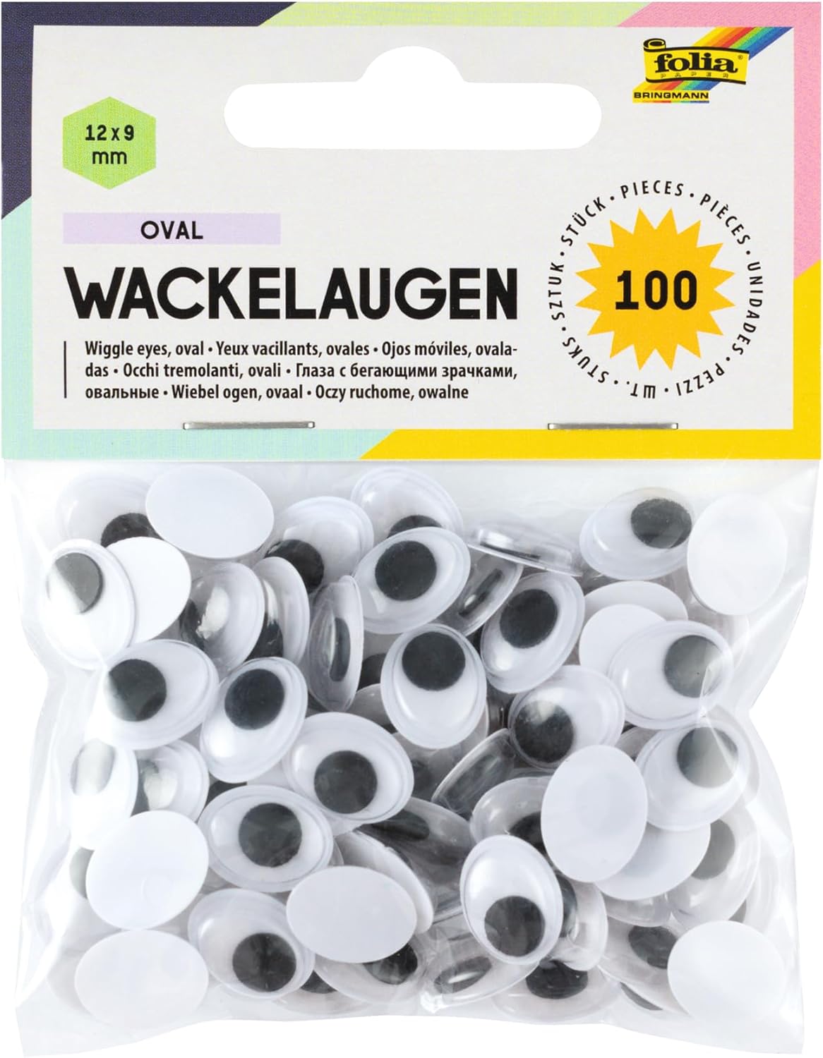 Oko dekorativno gibljivo Folia, okroglo/ovalno, 100/1