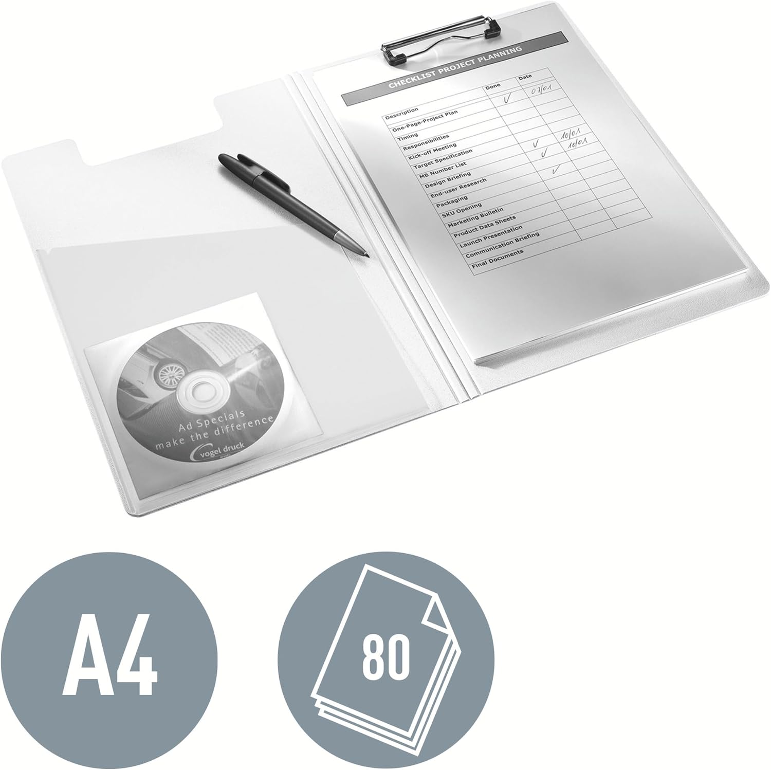 Tablica clipboard s pokrovom Leitz Wow Esselte 4199