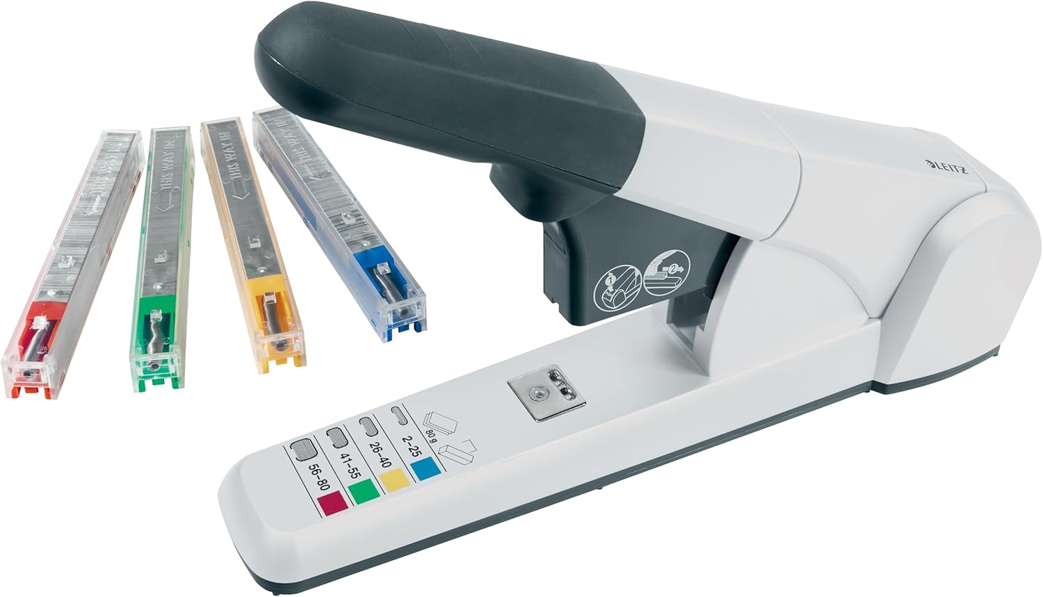 Spenjač Leitz 5551 84 B1 Heavy Duty, siv, 80l