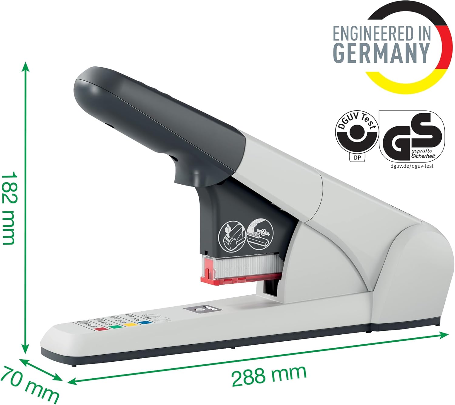 Spenjač Leitz 5551 84 B1 Heavy Duty, siv, 80l