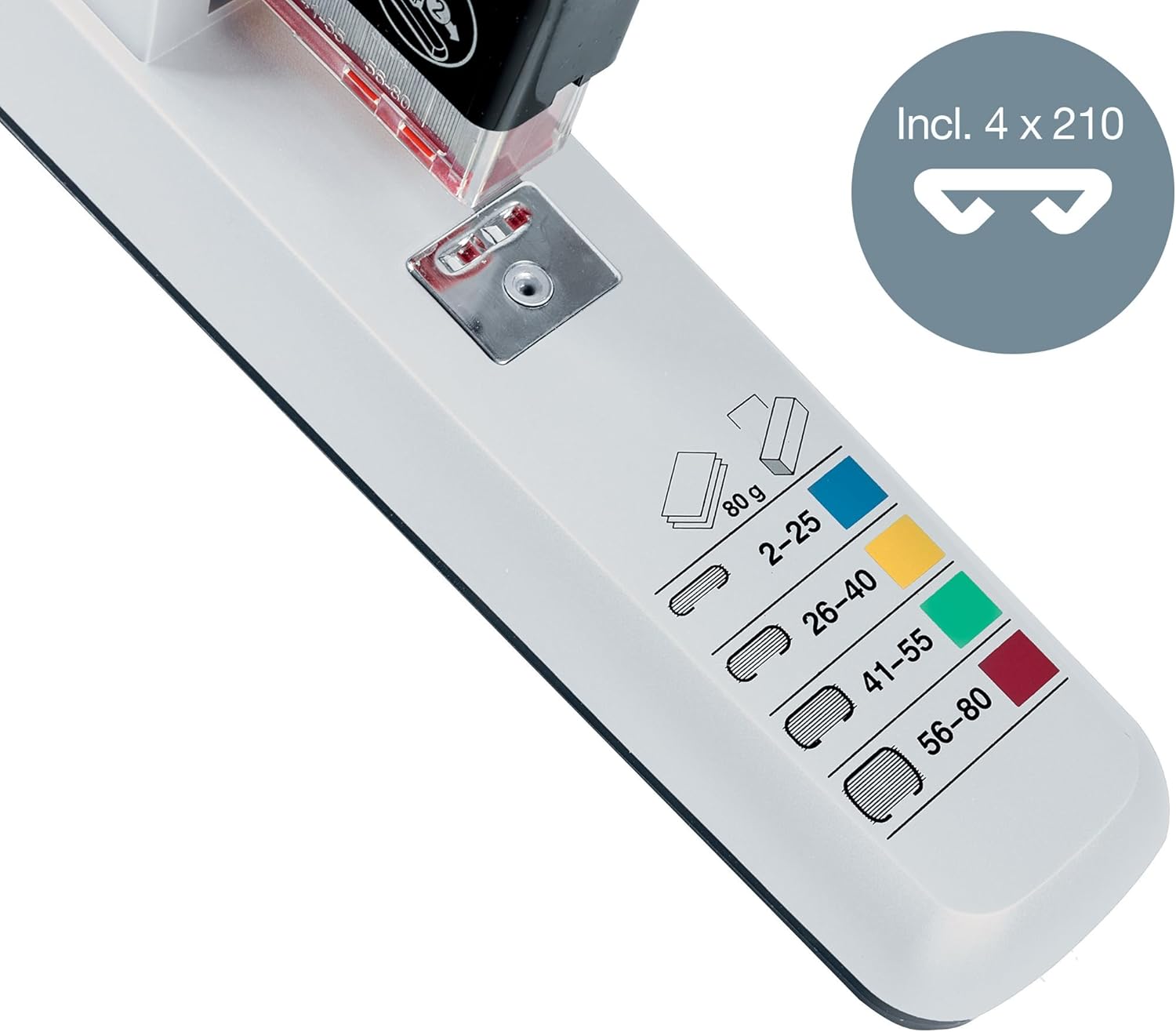 Spenjač Leitz 5551 84 B1 Heavy Duty, siv, 80l