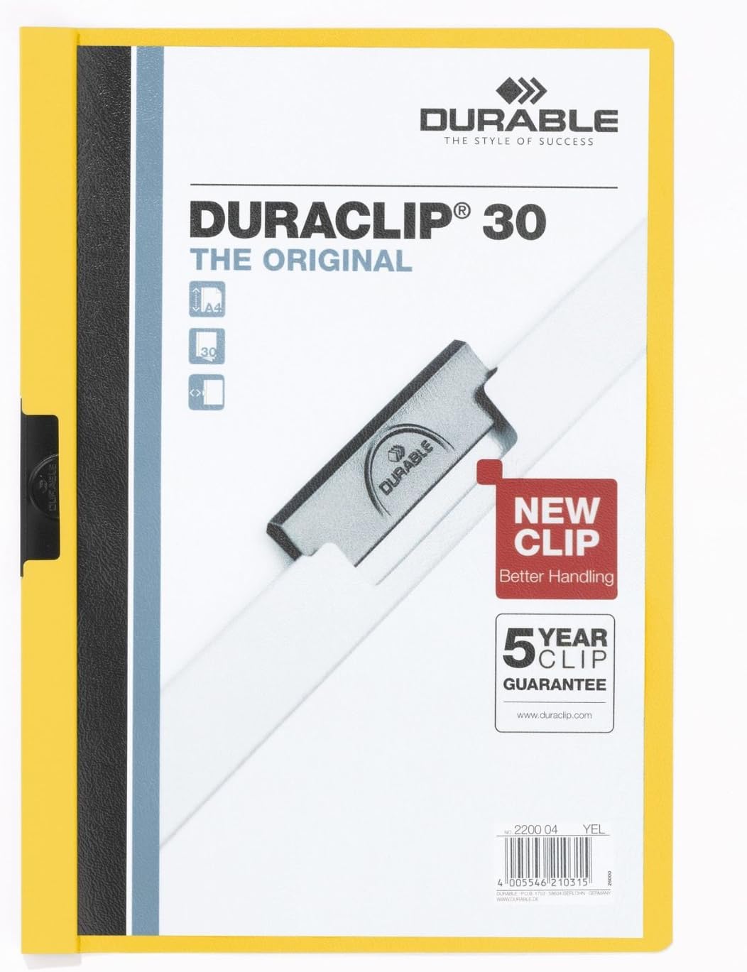 Mapa clip A4 3mm Durable Duraclip