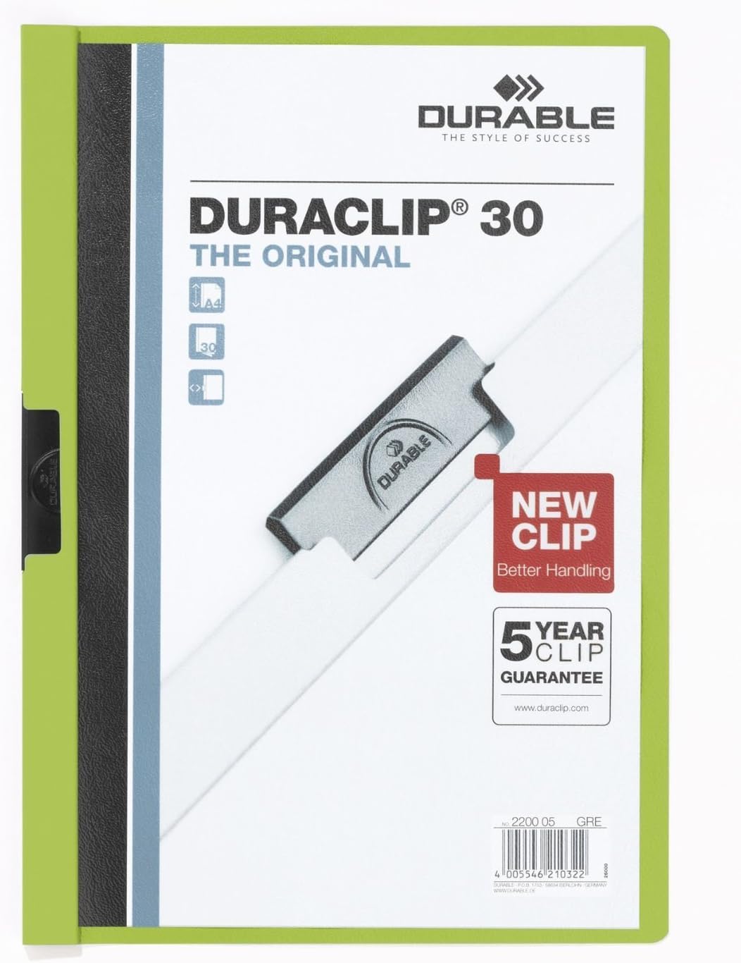 Mapa clip A4 3mm Durable Duraclip