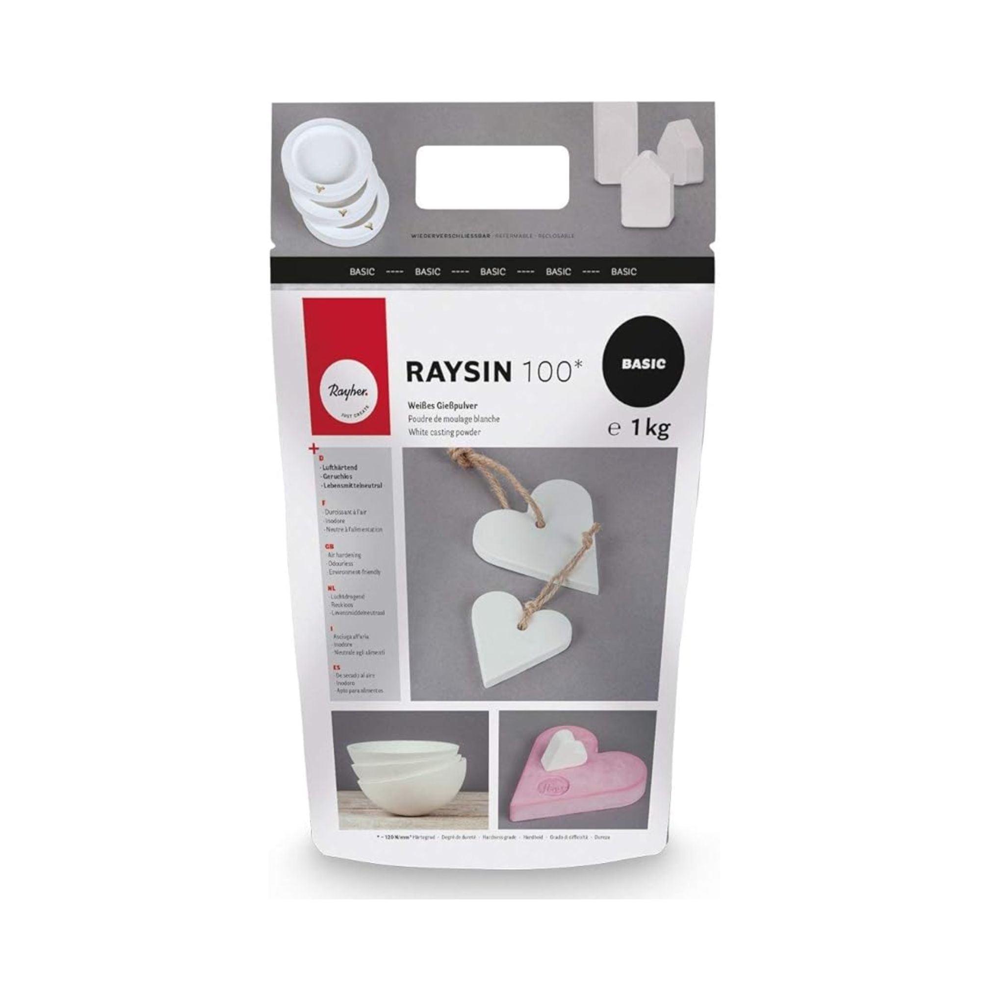 Prah za vlivanje keramični Raysin 3410302, 1kg, bel