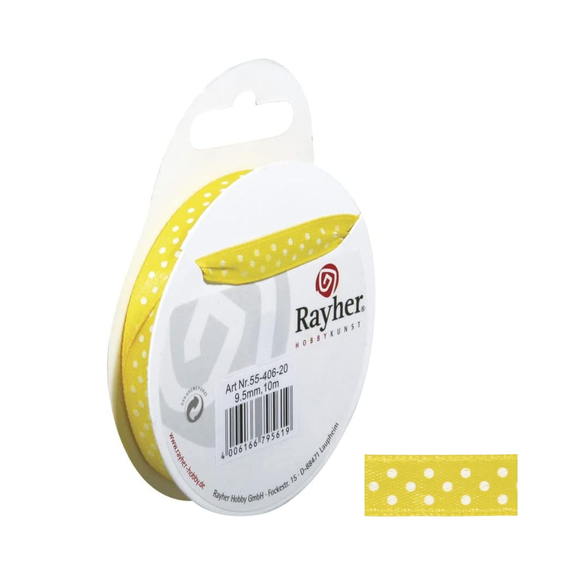 Dekorativni trak Rayher, saten s pikami, 9,5 mm, 10m