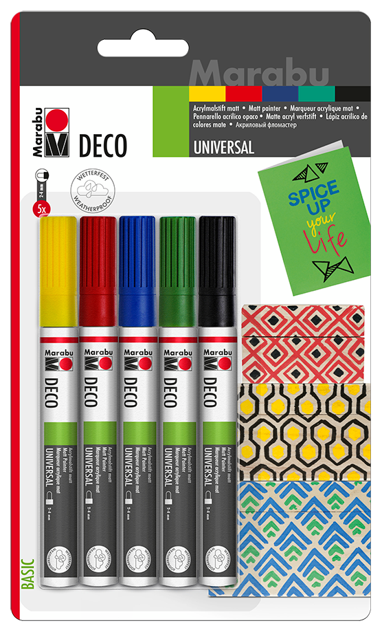 Marker Marabu Deco Painter Basic, set, 5/1