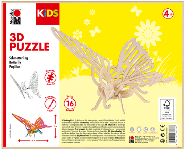 Marabu KiDS 3D Puzzle Metulj