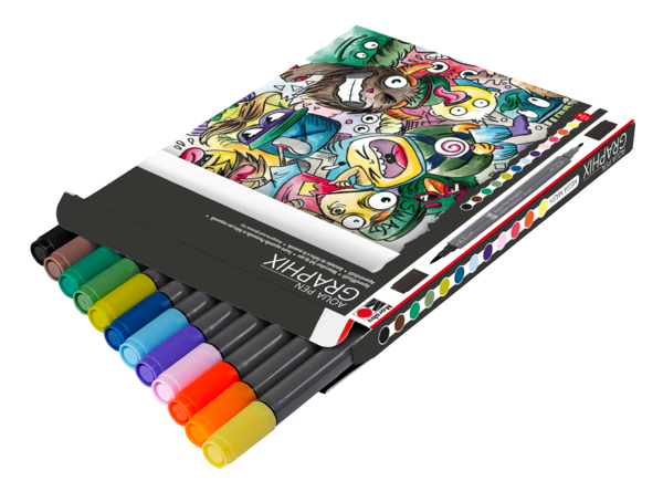 Marker Marabu Aqua Pen Graphix, seti