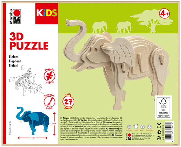 Marabu KiDS 3D Puzzle Slon