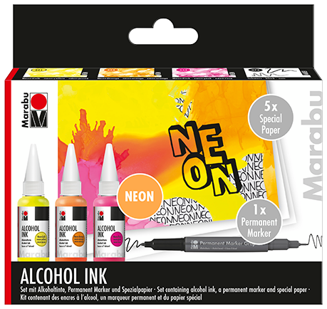 Črnilo Marabu Alcohol Ink, na alkoholni osnovi, seti