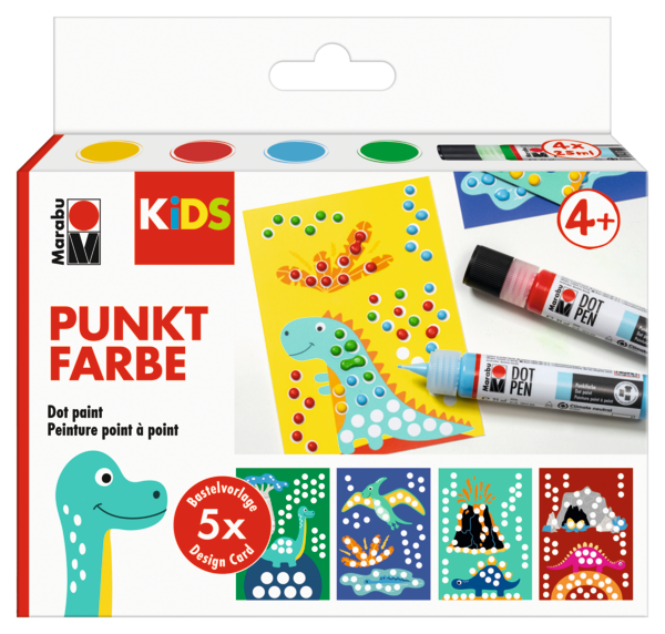 Marabu KiDS Dot Pen, seti, 4 x 25 ml