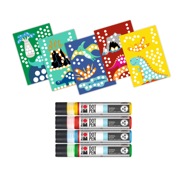 Marabu KiDS Dot Pen, seti, 4 x 25 ml