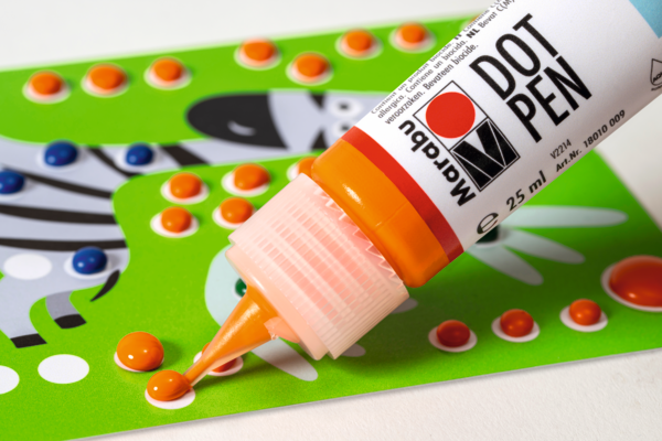 Marabu KiDS Dot Pen, seti, 4 x 25 ml